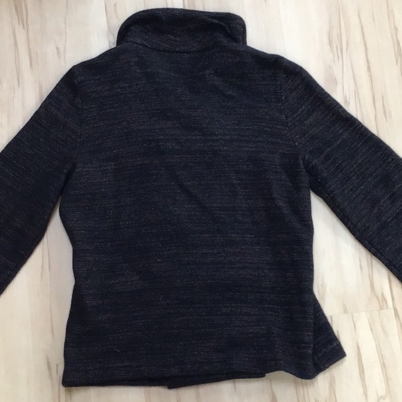 Anne Klein Black Metallic Copper Gold Vintage Knit Blazer Medium - Picture 9 of 10